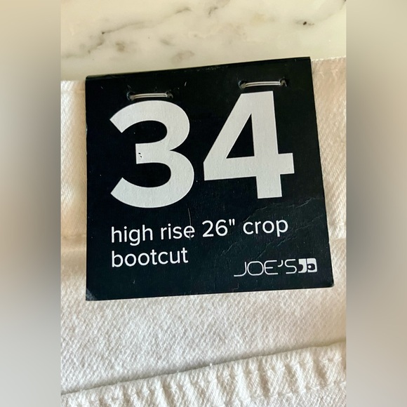 NWT JOE’S High Rise Crop Bootcut Jeans w/ Stretch Size 34 White Retail = $198 - Picture 10 of 16